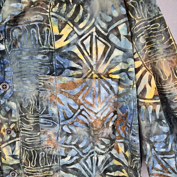 Johari West Natural Leisure Wear Short Sleeve Button Up, Men's, 2XL, Hawaiian - Picture 6 of 8